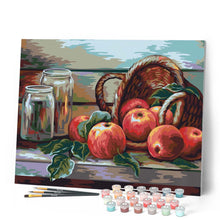 Load image into Gallery viewer, Basket of red apples and jars