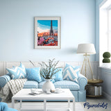 Paint by numbers | The aperitif with the Eiffel Tower's view | intermediate new arrivals romance cities | Figured'Art