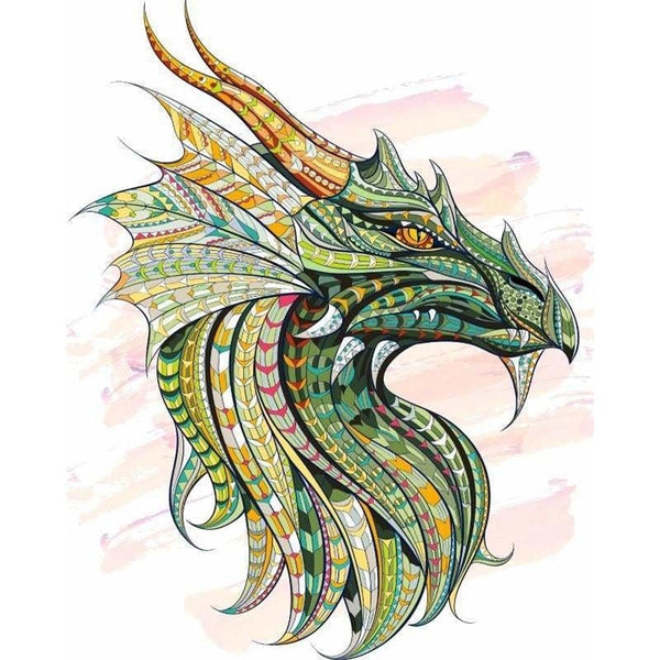 paint by numbers | Green Dragon | advanced animals dragons | FiguredArt