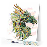 paint by numbers | Green Dragon | advanced animals dragons | FiguredArt
