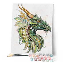 Load image into Gallery viewer, paint by numbers | Green Dragon | advanced animals dragons | FiguredArt