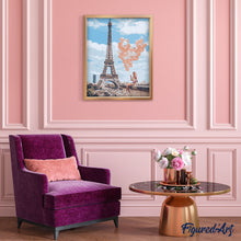 Load image into Gallery viewer, Woman and balloons by the Eiffel Tower
