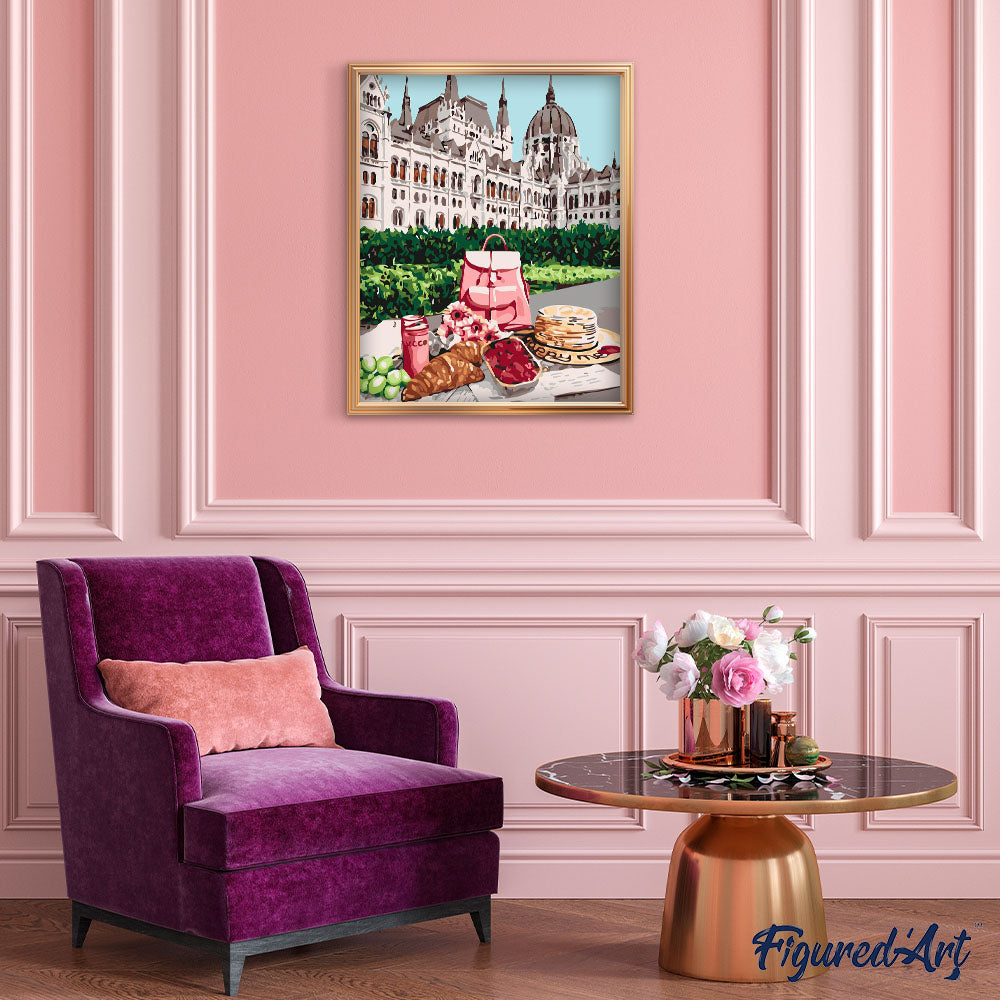Paint by numbers | Breakfast and view of the castle | castles advanced new arrivals cities | Figured'Art
