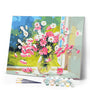 Paint by numbers | Vase of pink and white flowers | flowers intermediate new arrivals | Figured'Art