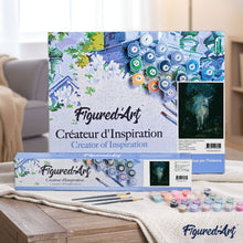 Load image into Gallery viewer, paint by numbers | White Unicorn by Night | advanced animals landscapes unicorns | FiguredArt