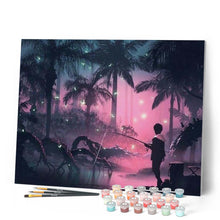 Load image into Gallery viewer, paint by numbers | Night Fishing | advanced landscapes | FiguredArt