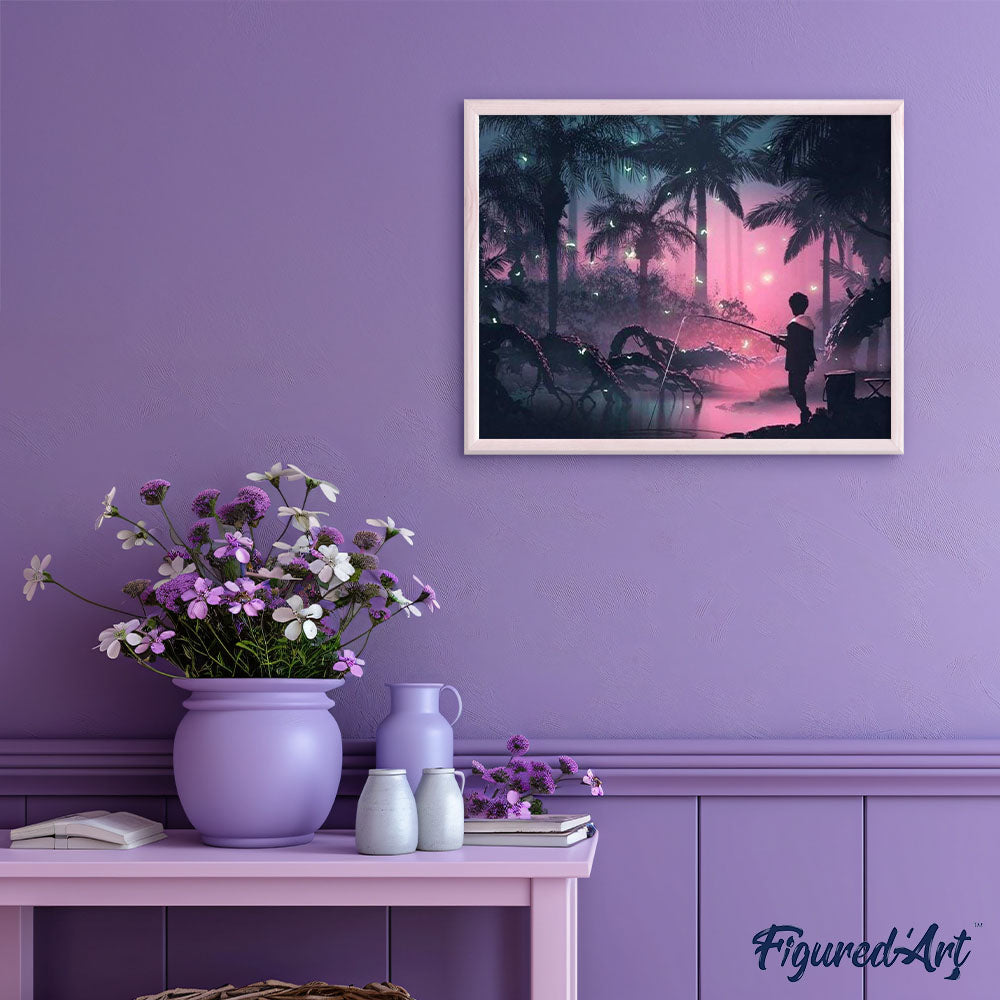paint by numbers | Night Fishing | advanced landscapes | FiguredArt