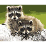 paint by numbers | Raccoons | intermediate landscapes raccoons | FiguredArt