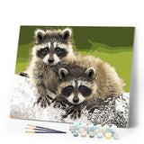 paint by numbers | Raccoons | intermediate landscapes raccoons | FiguredArt