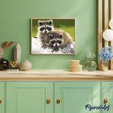 paint by numbers | Raccoons | intermediate landscapes raccoons | FiguredArt