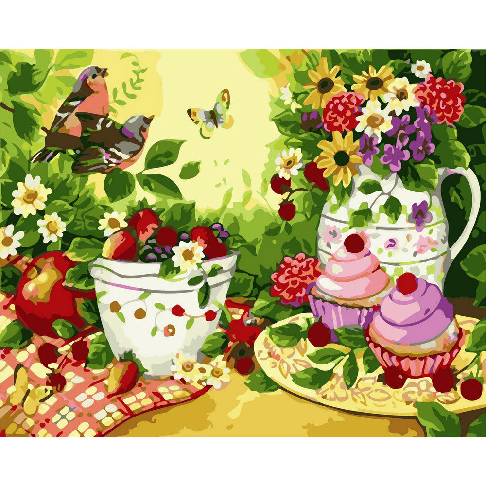 Flowers - fruits and birds