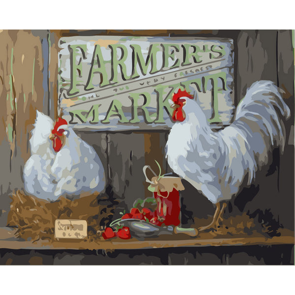 Chickens on the farm