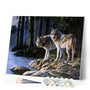 paint by numbers | Wolves in the Forest | advanced animals landscapes wolves | FiguredArt