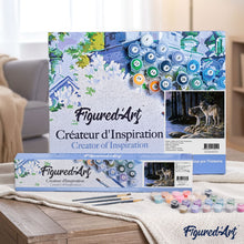 Load image into Gallery viewer, paint by numbers | Wolves in the Forest | advanced animals landscapes wolves | FiguredArt