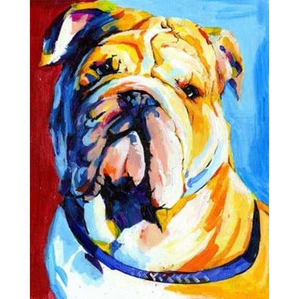 paint by numbers | Bulldog | advanced animals dogs Pop Art | FiguredArt