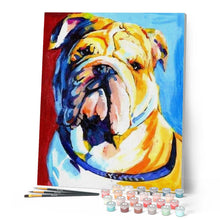 Load image into Gallery viewer, paint by numbers | Bulldog | advanced animals dogs Pop Art | FiguredArt