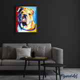 paint by numbers | Bulldog | advanced animals dogs Pop Art | FiguredArt