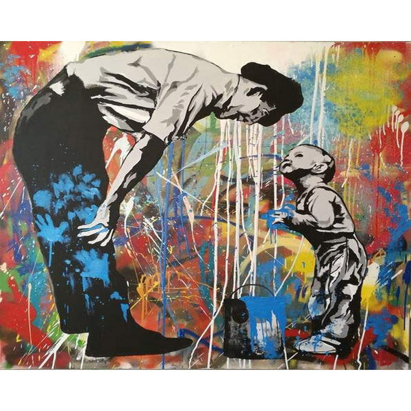 paint by numbers | Father and Son | advanced portrait | FiguredArt