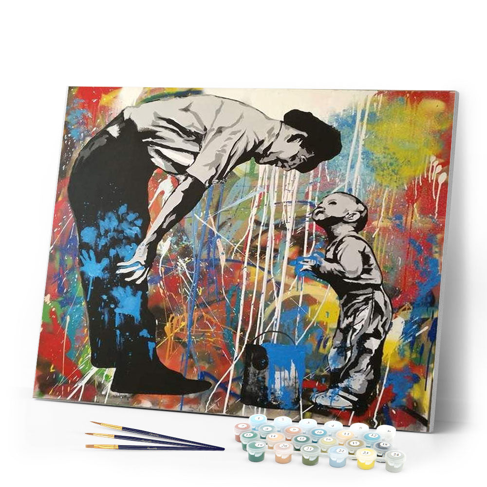 paint by numbers | Father and Son | advanced portrait | FiguredArt