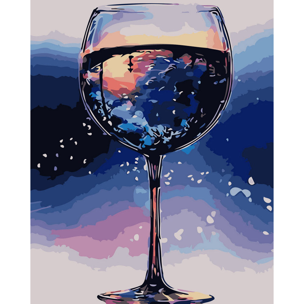 Horizon reflection in a glass