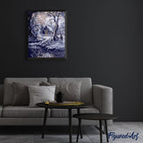 Paint by numbers | House and river in winter | advanced hiver new arrivals landscapes | Figured'Art