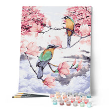 Load image into Gallery viewer, Paint by numbers | Birds on branches in the high altitude mountains | animals advanced new arrivals birds | Figured'Art