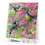 Paint by Numbers - Three birds on flowery branches