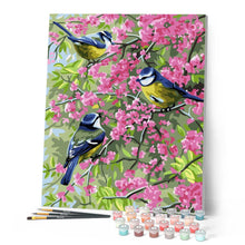 Load image into Gallery viewer, Three birds on flowery branches