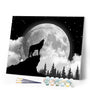 paint by numbers | Lonesome Howl | animals intermediate landscapes wolves | FiguredArt
