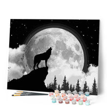 Load image into Gallery viewer, paint by numbers | Lonesome Howl | animals intermediate landscapes wolves | FiguredArt