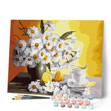 Load image into Gallery viewer, Vase of daisies and tea cup