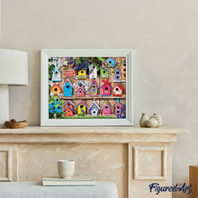 Load image into Gallery viewer, Paint by numbers | Multiple Bird Houses | animals advanced new arrivals birds | Figured'Art