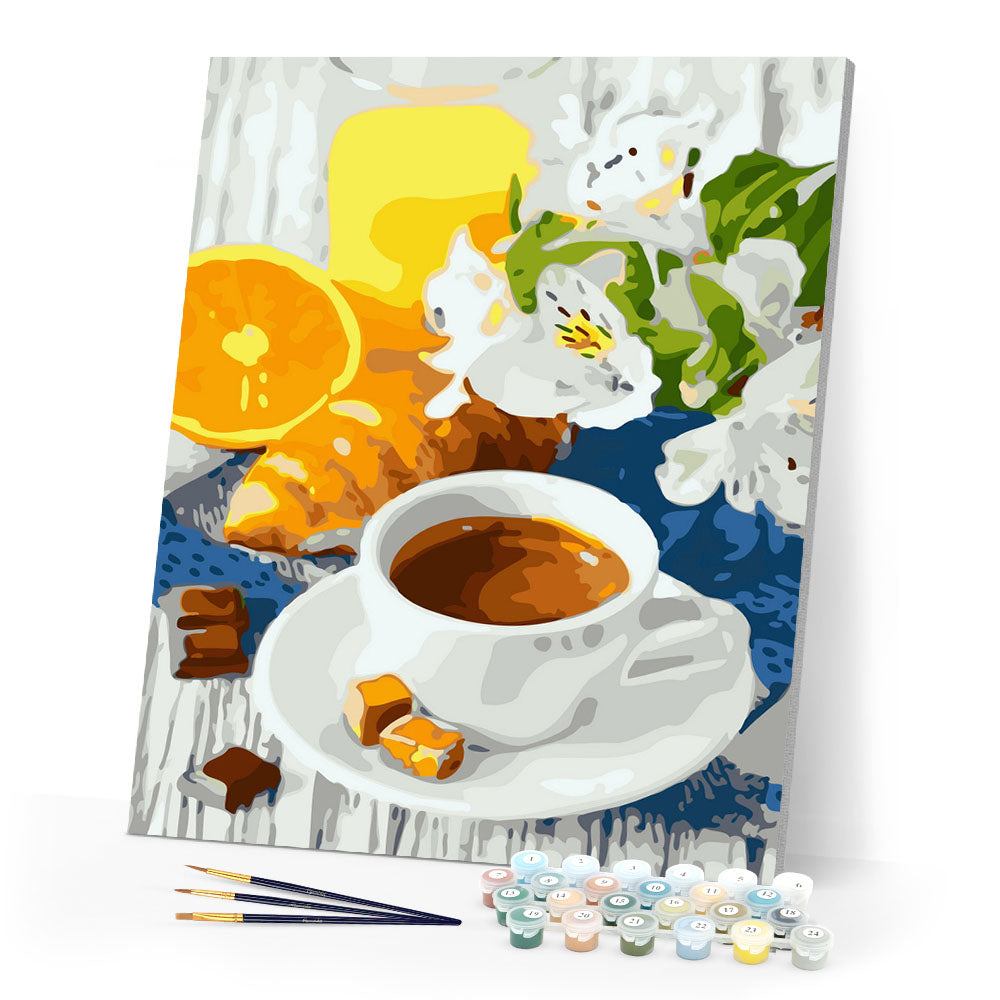 Paint by Numbers - Breakfast and coffee cup