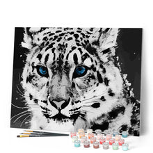 Load image into Gallery viewer, Portrait of a tiger with blue eyes