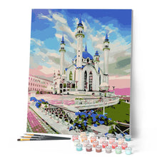 Load image into Gallery viewer, Paint by numbers | Large white and blue monument | intermediate new arrivals cities | Figured'Art