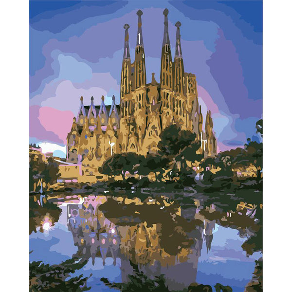 Paint by numbers | Cathedral and reflection of the lake | advanced new arrivals cities | Figured'Art