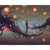 paint by numbers | Lanterns | intermediate landscapes | FiguredArt