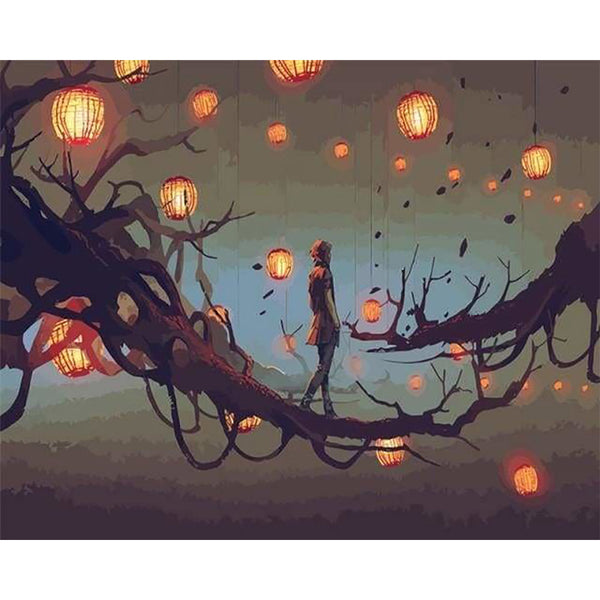 paint by numbers | Lanterns | intermediate landscapes | FiguredArt