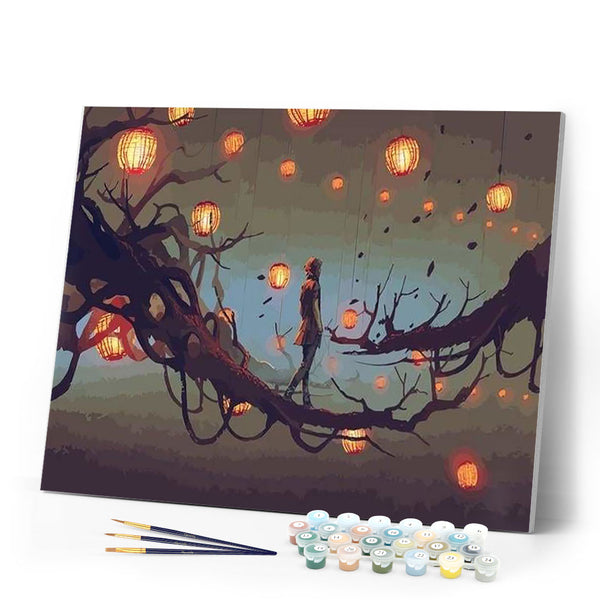 paint by numbers | Lanterns | intermediate landscapes | FiguredArt