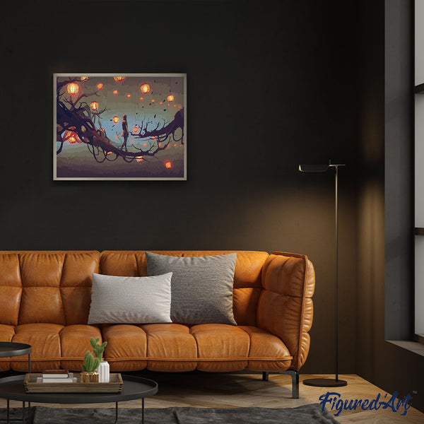 paint by numbers | Lanterns | intermediate landscapes | FiguredArt
