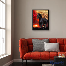 Load image into Gallery viewer, Black horse and lightning