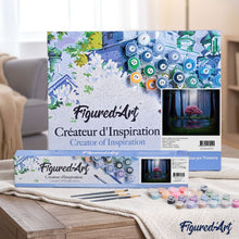 Load image into Gallery viewer, paint by numbers | Pink Tree in the Water | advanced landscapes trees | FiguredArt