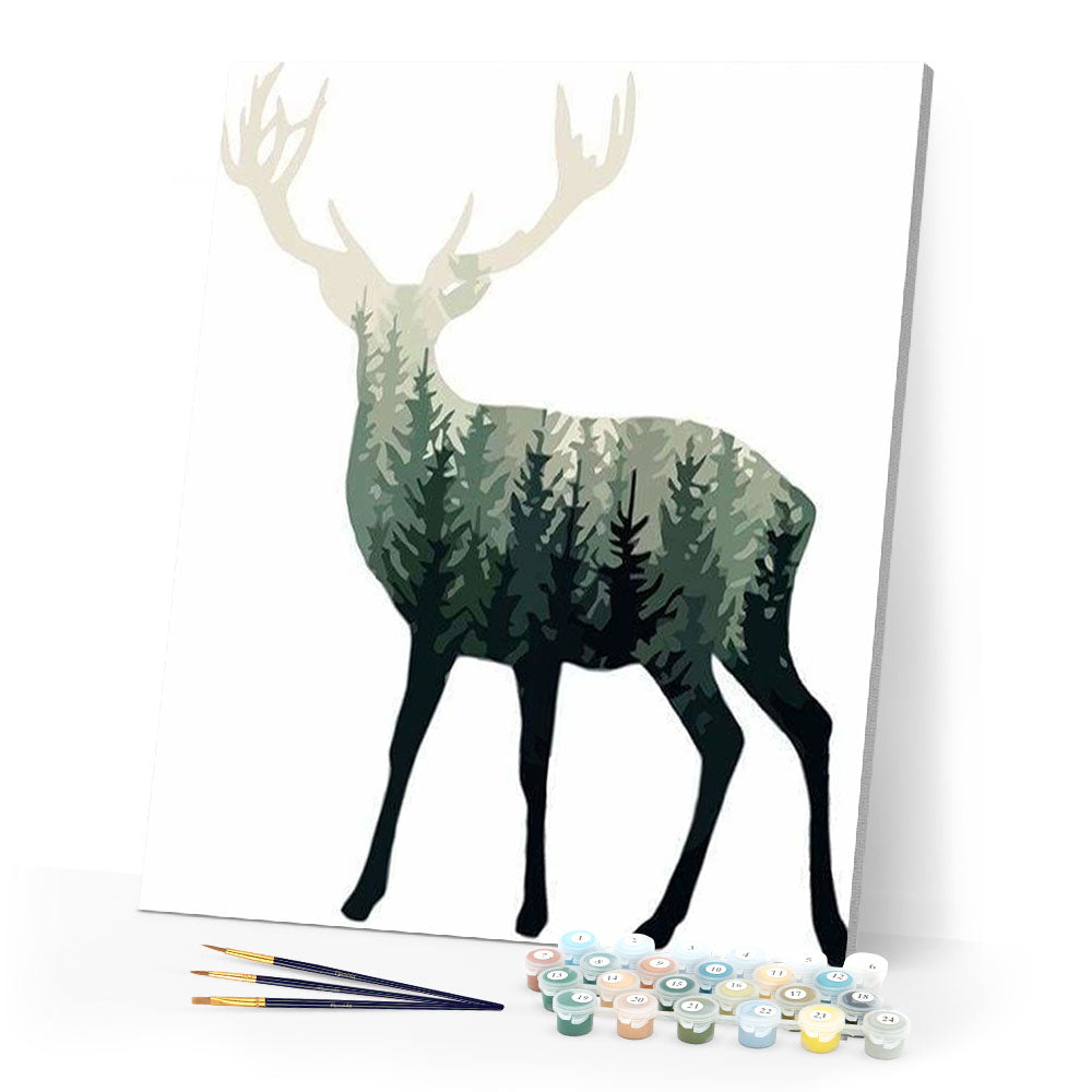 paint by numbers | Forest Deer | animals deer easy | FiguredArt