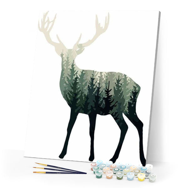 paint by numbers | Forest Deer | animals deer easy | FiguredArt