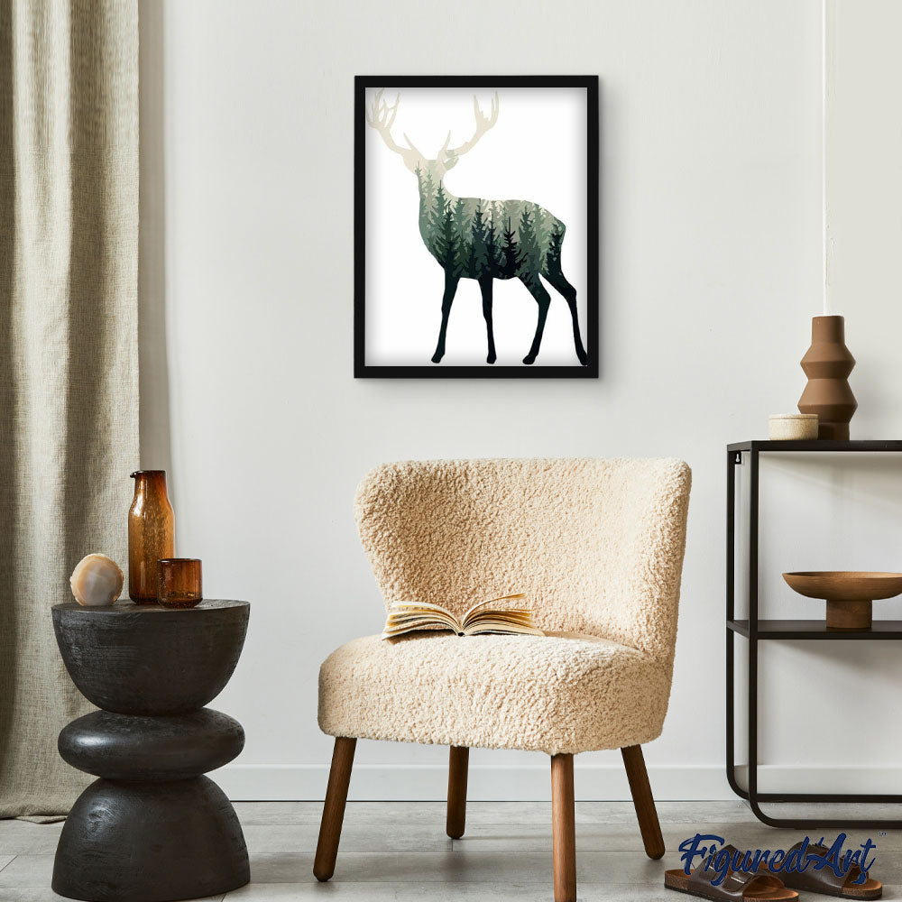 paint by numbers | Forest Deer | animals deer easy | FiguredArt