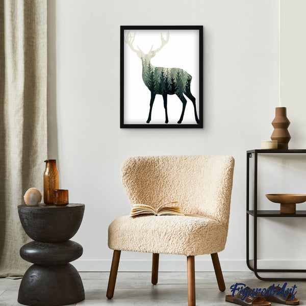 paint by numbers | Forest Deer | animals deer easy | FiguredArt