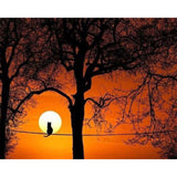 paint by numbers | Cat and Full Moon | advanced animals cats landscapes | FiguredArt