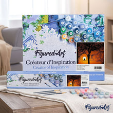 Load image into Gallery viewer, paint by numbers | Cat and Full Moon | advanced animals cats landscapes | FiguredArt