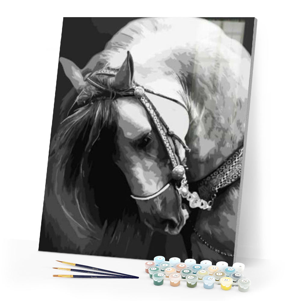 paint by numbers | Horse Neck | animals horses intermediate | FiguredArt