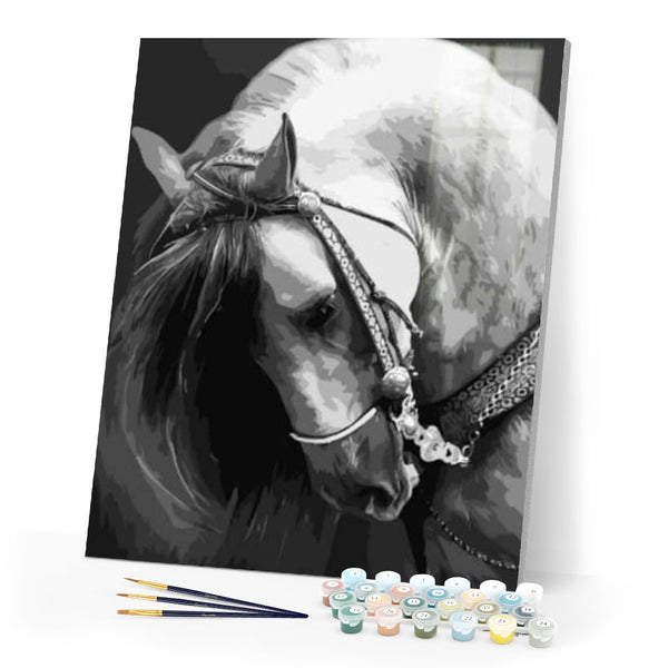 paint by numbers | Horse Neck | animals horses intermediate | FiguredArt